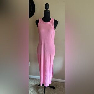 NWT XL Pink Sleeveless Ribbed Dress
